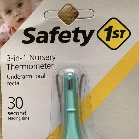 Safety 1st 3-in-1 Nursery Thermometer Underarm Oral Rectal 30 Second Reading - Picture 5 of 7